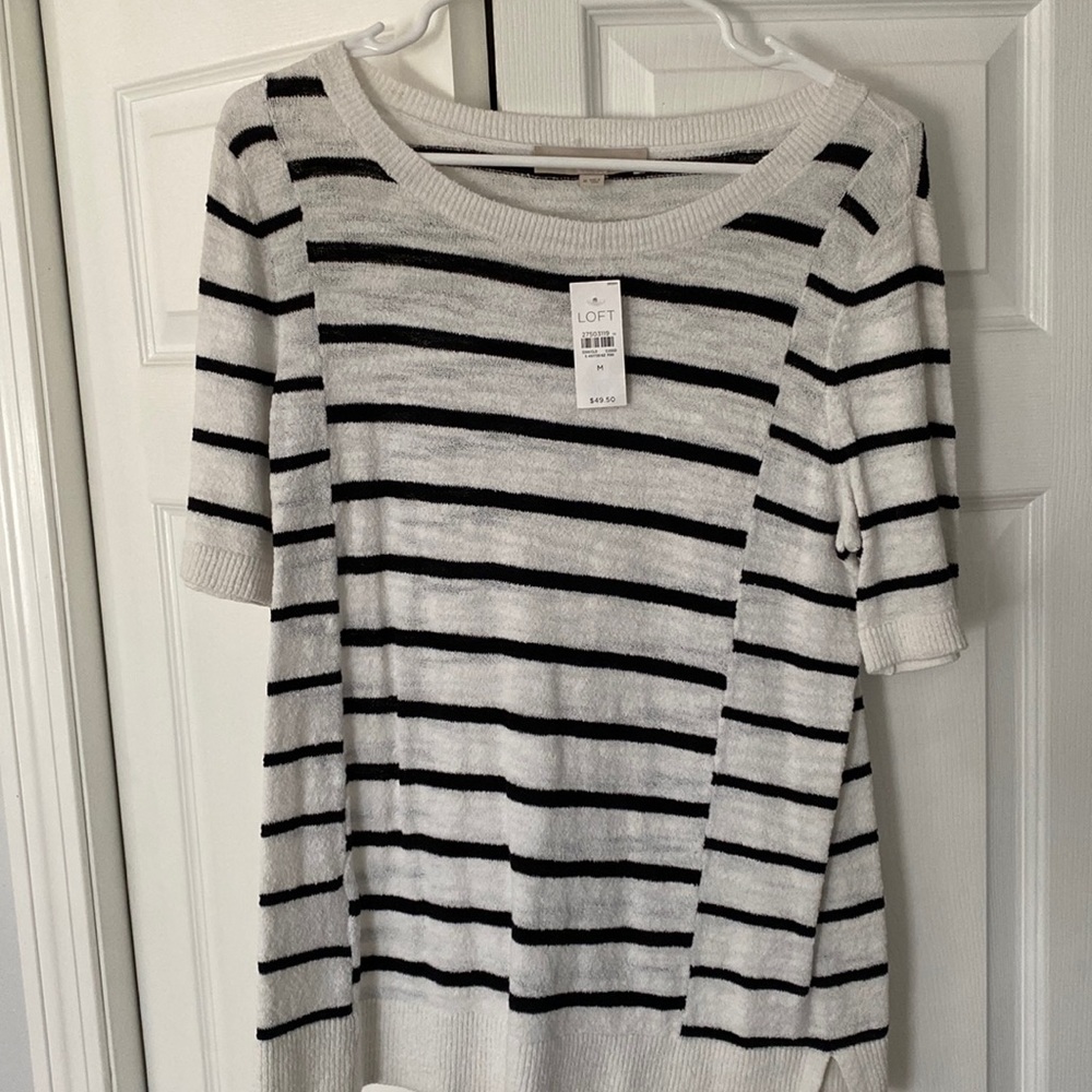 Half length sleeve sweater from Loft. Size medium. Never worn, tag attached.
